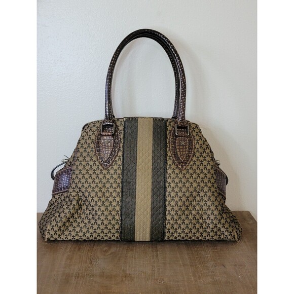 Fendi Handbags - FENDI De Jour Stars Canvas Medium Shoulder Tote Bag Vintage Leather Women's